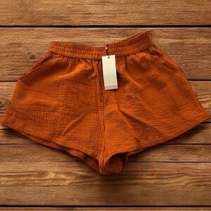 Swimsuit Cover-up Shorts with Elastic Waistband